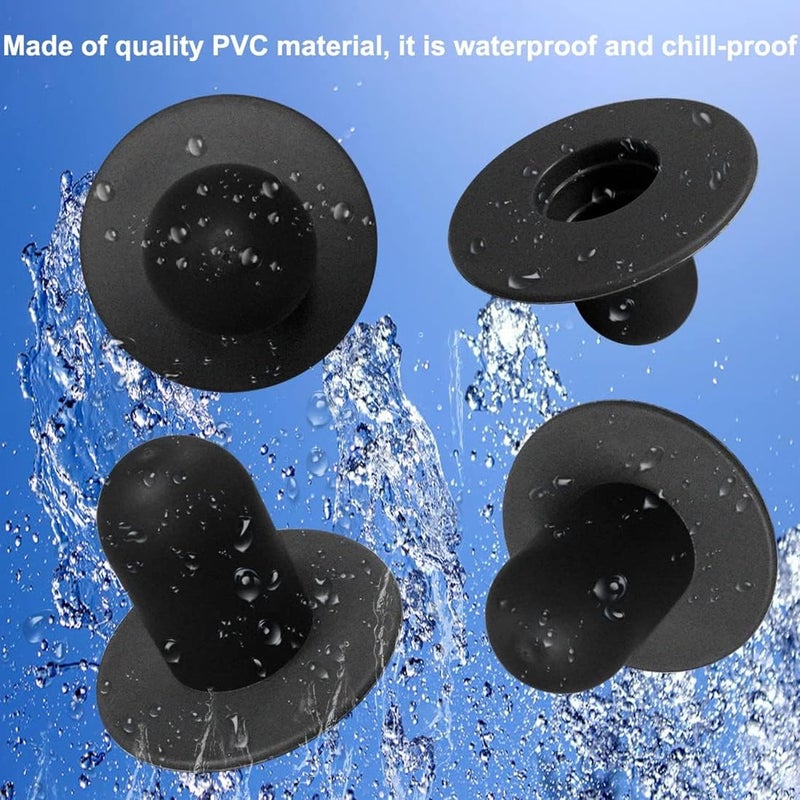 Popbee 4 PCS Swimming Pool Pump Strainer Hole Plug Replacement for Bestway & Intex Pools Ground Swimming Plug Wall Plug Stopper (Black) - Image 3